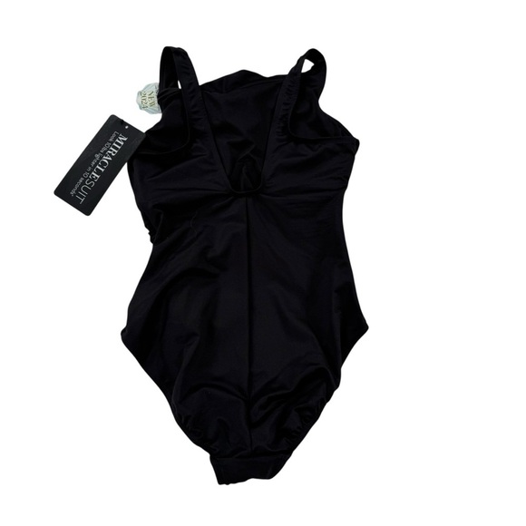 NWT Miraclesuit Slimming Rock Solid Avra One Piece Swimsuit Black Size 12 - Picture 12 of 13